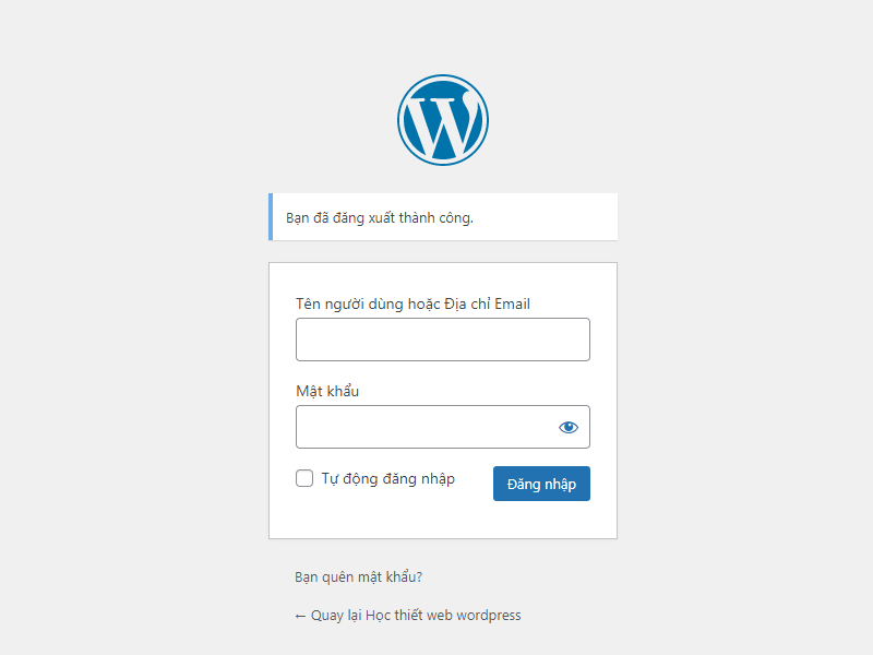 Hướng dẫn cách lấy lại mật khẩu quản trị Website WordPress