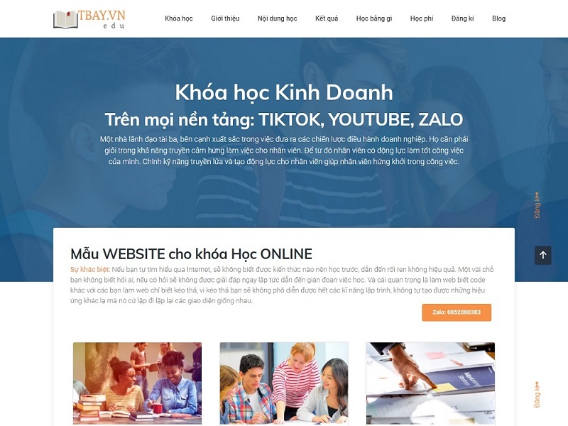 Những mẫu website đẹp nhất dùng để thiết kế web khóa học online